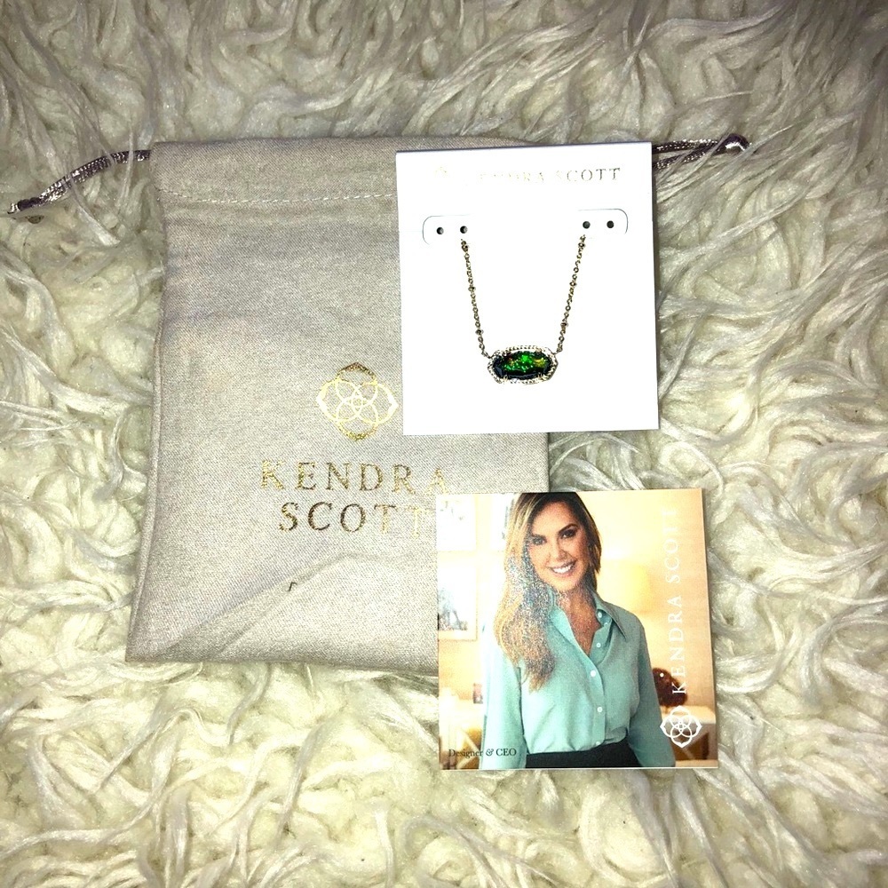 KENDRA SCOTT Elisa Satellite Midnight Kyocera Opal Necklace - Picture 2 of 9